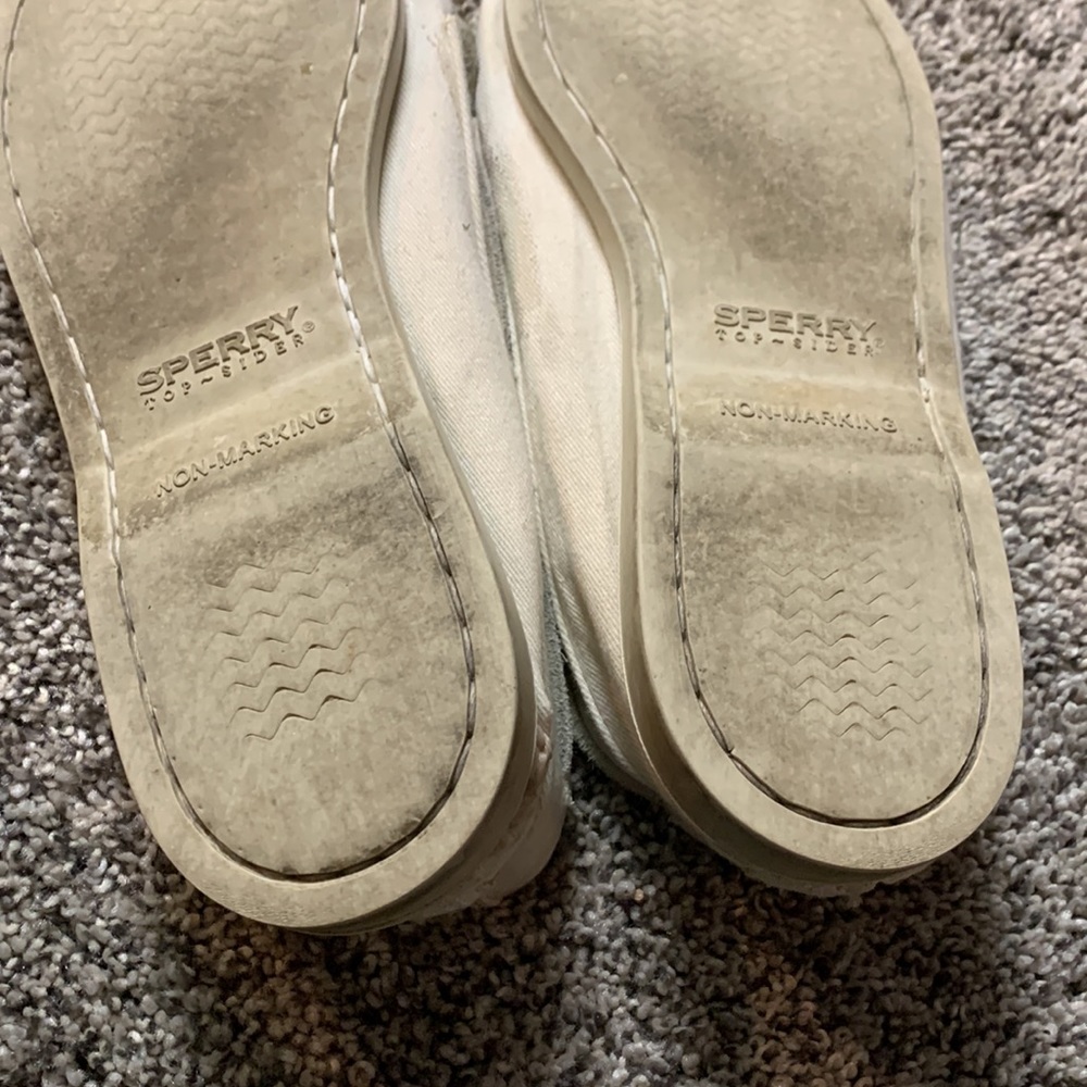 Ivory Sherry Top Sider, 9.5 - Picture 7 of 8